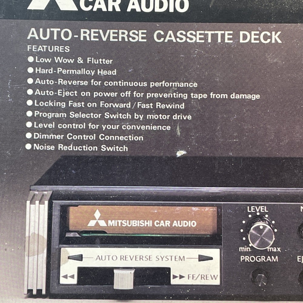 Mitsubishi Car Audio CX-21EM Dimmer Control Auto Reverse Stereo Cassette Deck