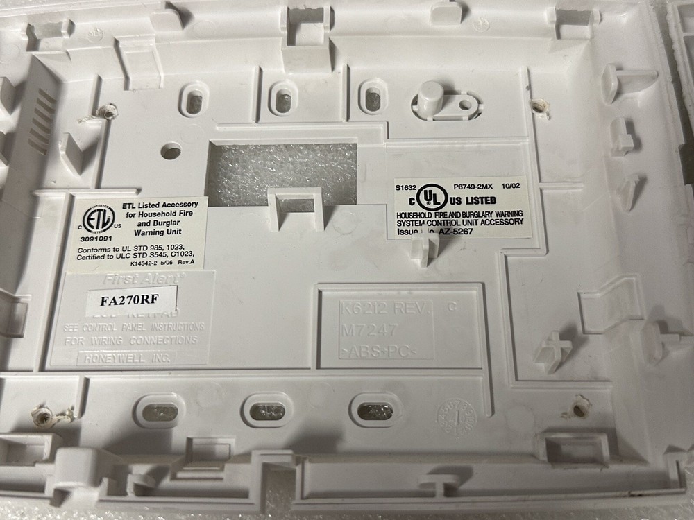 Honeywell FA270RF Keypad Remove From Working Security System UNTESTED!