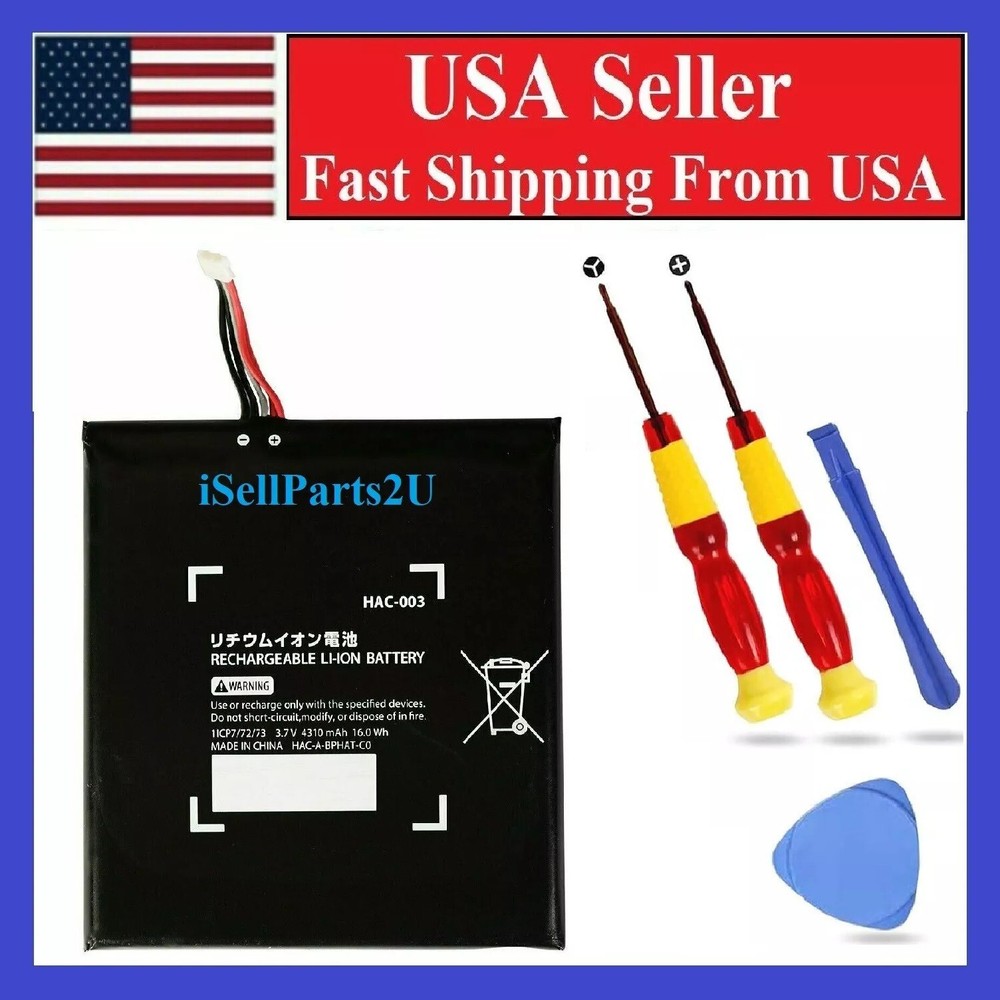 New 4310mAh HAC-003 Replacement Battery for Nintendo Switch Console With Tools