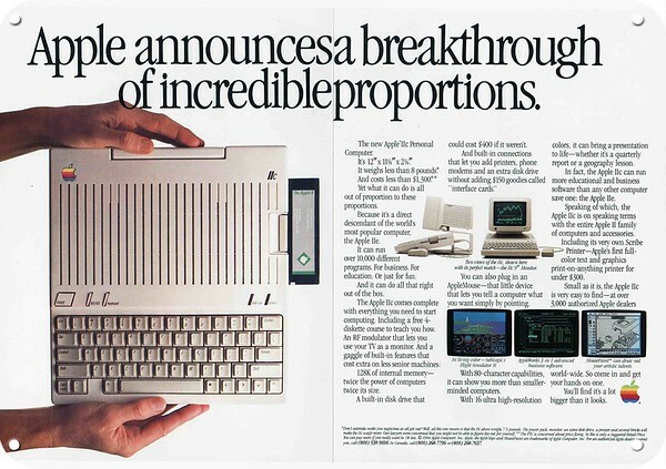 1984 APPLE llc Personal Computer REPLICA METAL SIGN