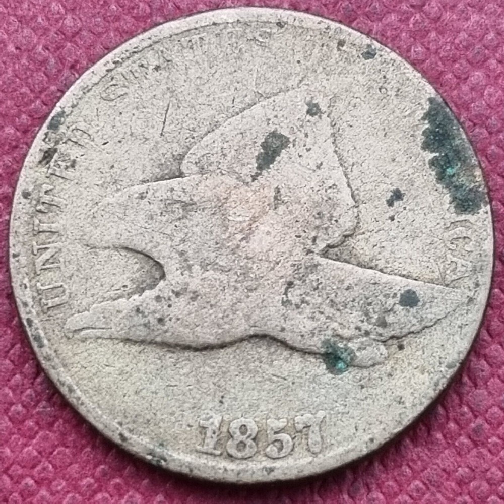 1857 Flying Eagle Cent 1c Circulated #55290