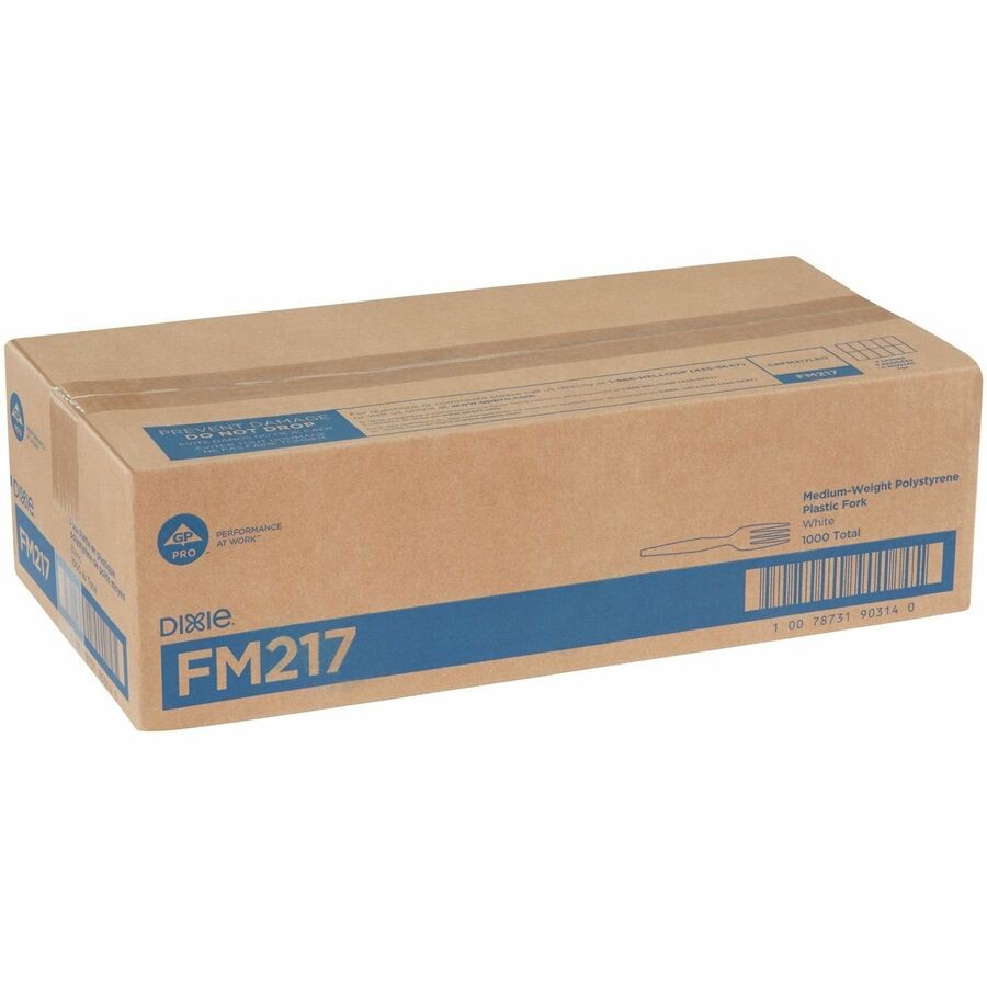Dixie Plastic Tableware - 1000/carton - Plastic - White (FM217)