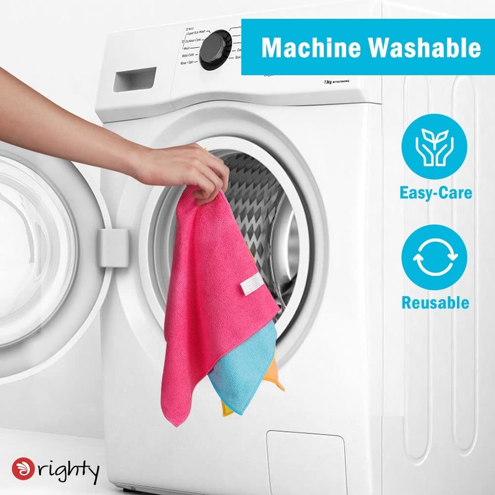 Orighty Microfiber Cleaning Cloth Pack of 12, Multicolor