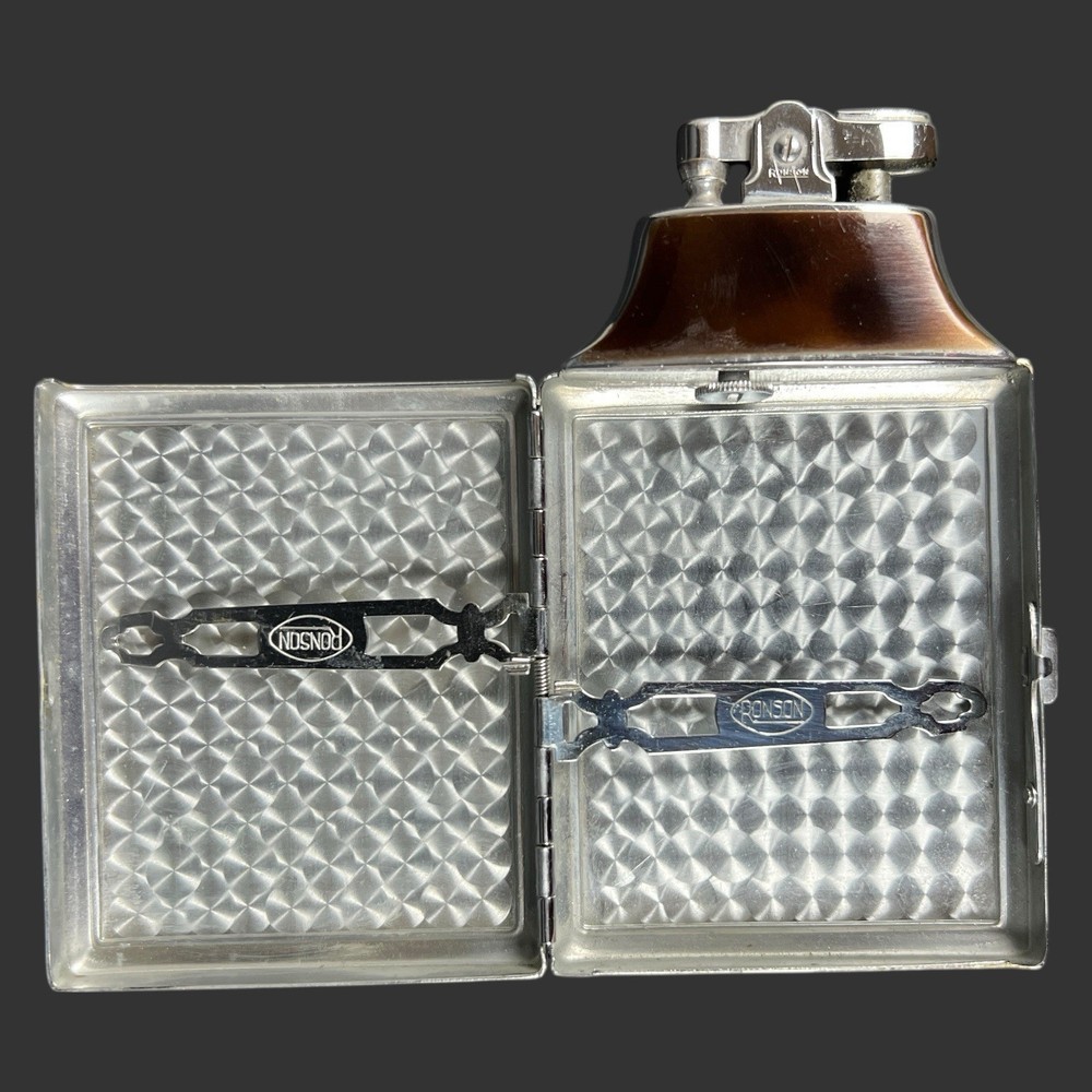 Vintage Ronson Mastercase Combination Of Cigarette Case & Lighter