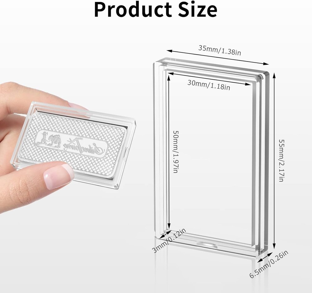20-Pcs 1 oz Silver Bar Holder Capsules – Clear Protective Storage Case