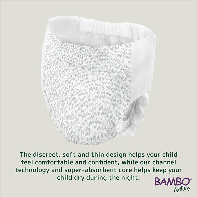 Bambo Nature 60 Pack Pull-Ups - Night Time Unisex Medium Disposable Diapers