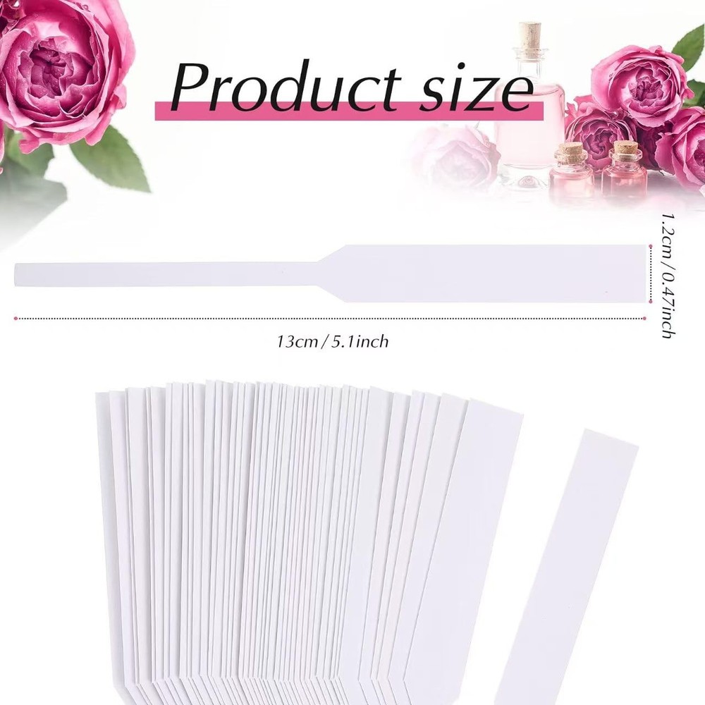 QISLOA 200 PCS Perfume Test Strips Disposable White Tester Strips...