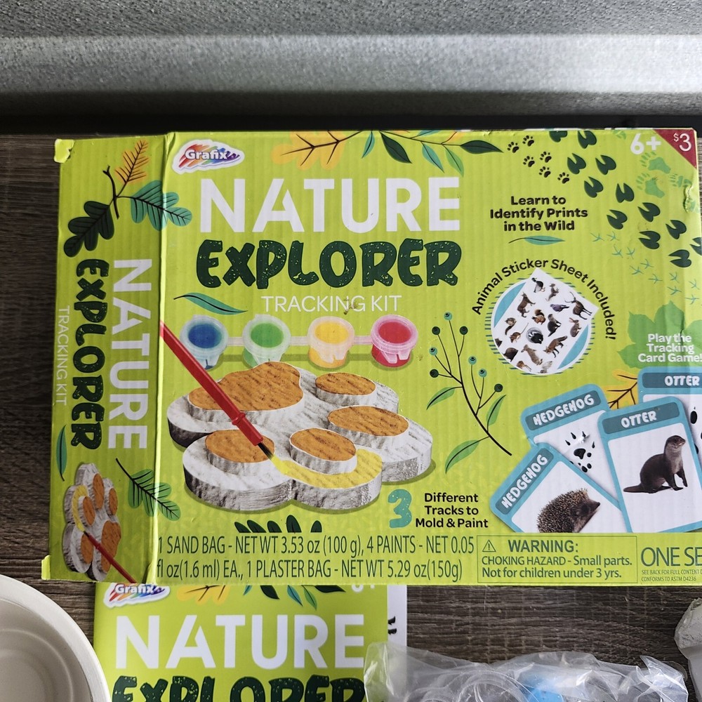 Grafix Nature Explorer Tracking Kit. For 6+. 3 Diff Tracks To Mold & Paint