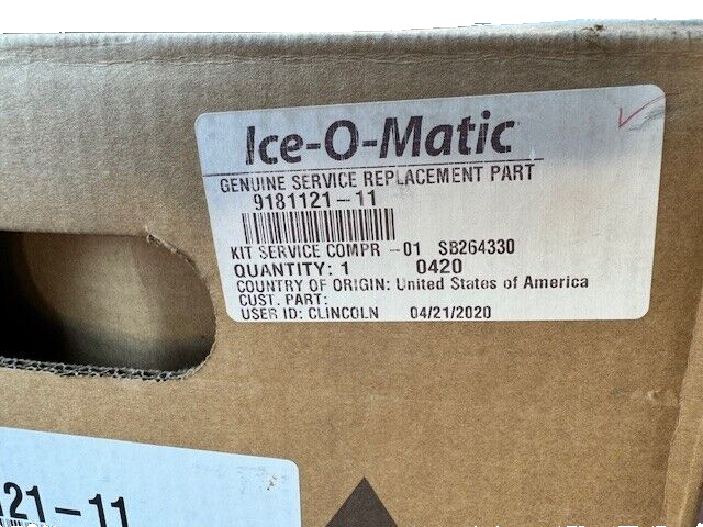 Ice-O-Matic 9181121-11 Genuine Service Replacement Compressor OEM Quick ship!