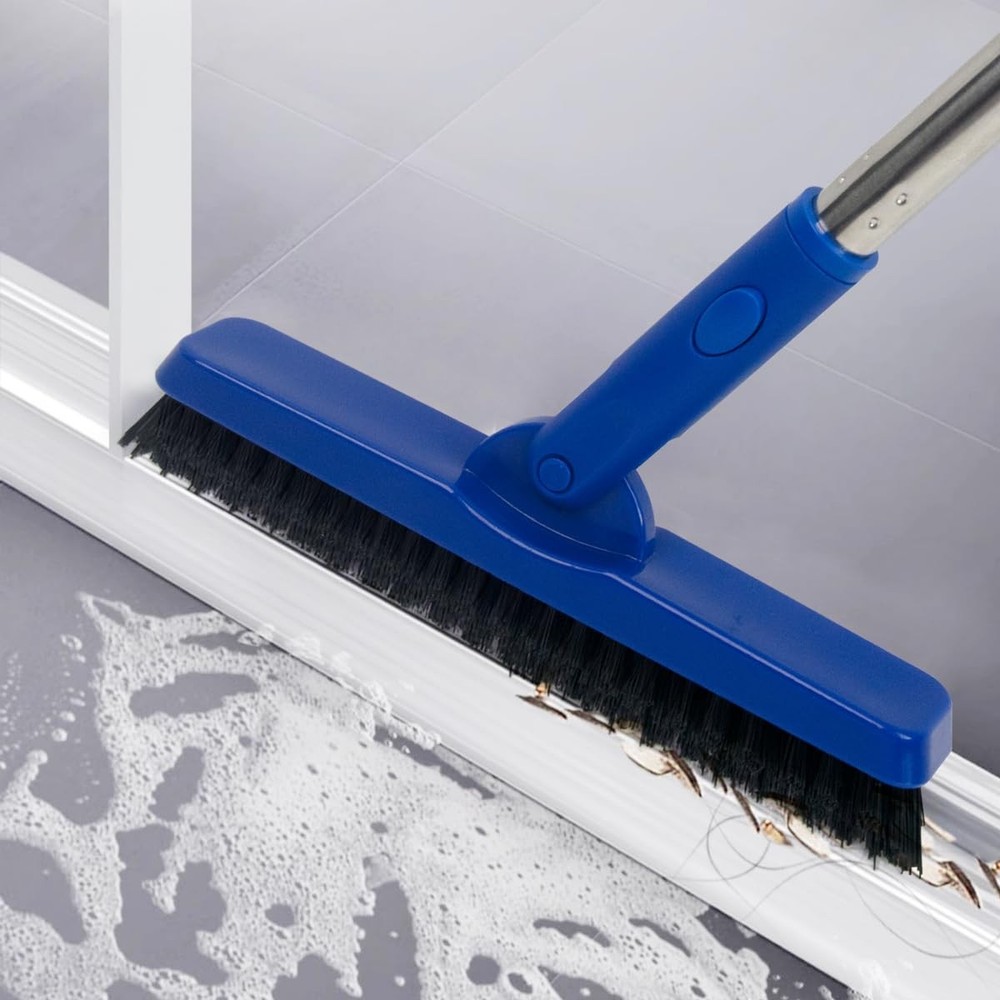 CELOX Grout Brush with Long Handle V-Shape Line Scrubber Blue