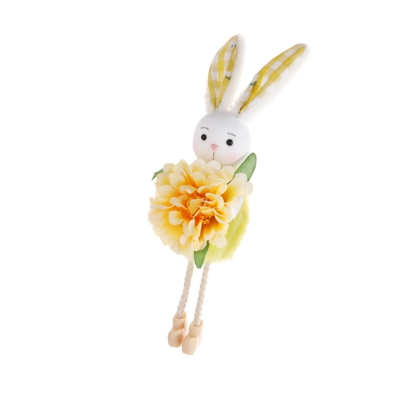 Easter Rabbit Doll Hanging Decoration Polyester Plastic Rabbit Pendant for Door
