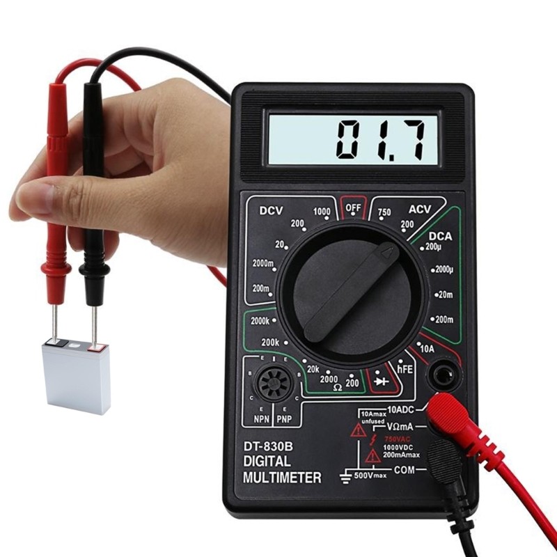 Lightweight Digital Multimeter Clear LCD Display for DIY Projects & Field Work