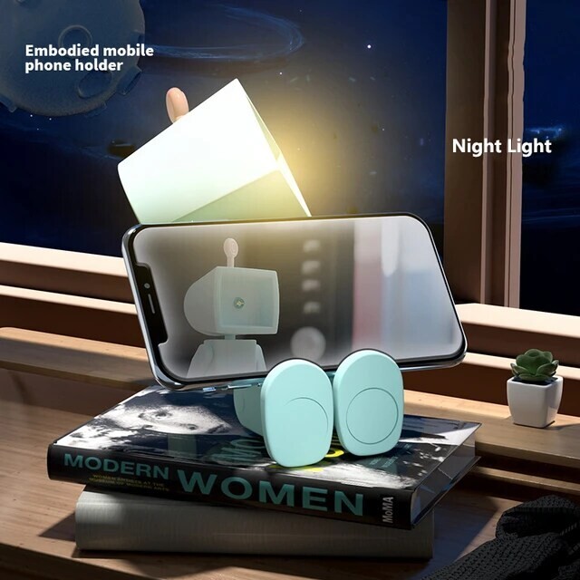 Magnetic Space Robot Night Light Reading Light, Assorted Colors