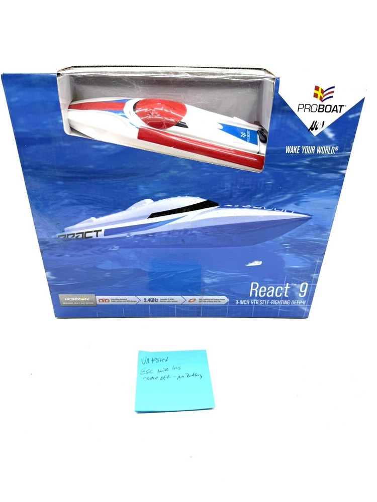 ProBoat React 9 Micro Rc Boat Brushed Rare White Untested