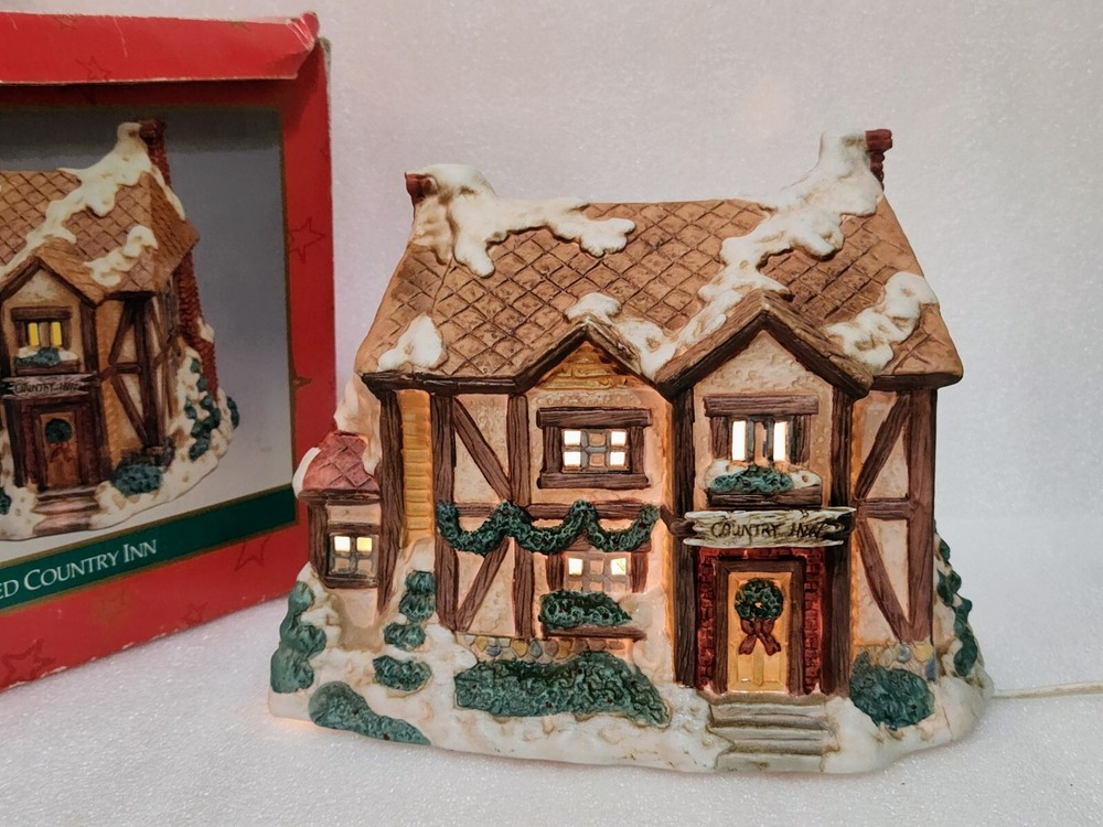 Vintage LIGHTED COUNTY INN 8×6 - Working Condition!