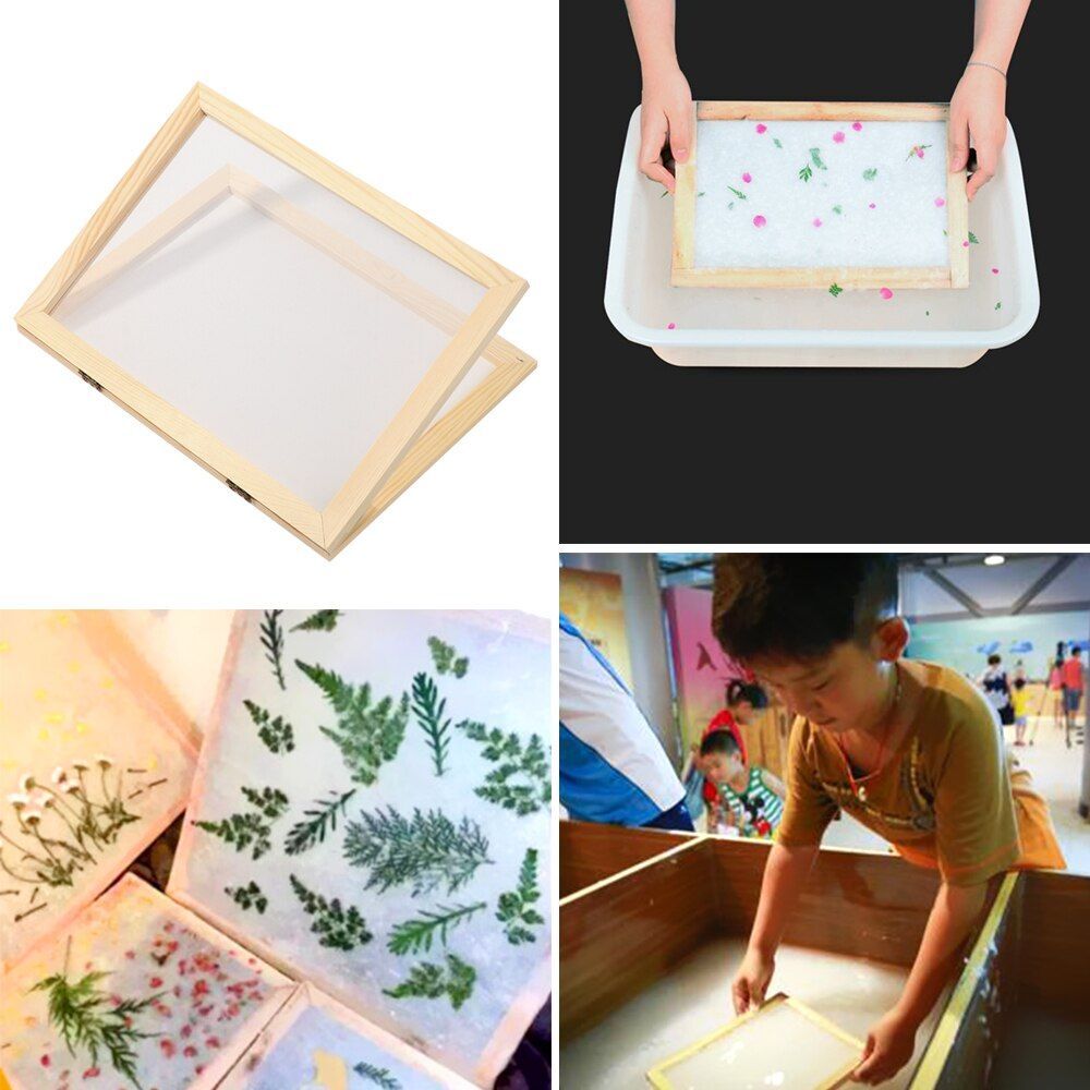 Multi-size Paper Making Molds- Screen Learning Wood Handcraft Gift Mesh Mold 1pc