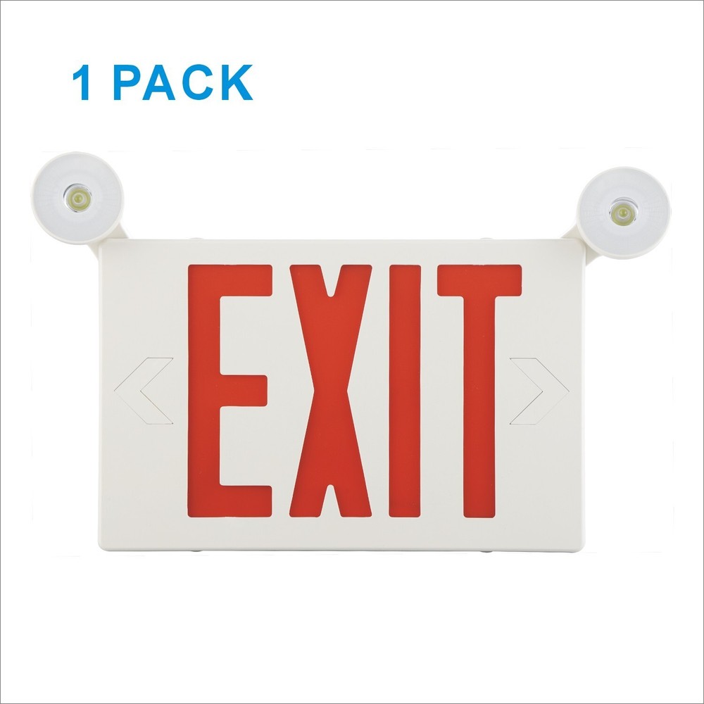 UL Listed -Spectsun 1 Pack Red LED Exit Sign&Emergency Exit Light for Buniess