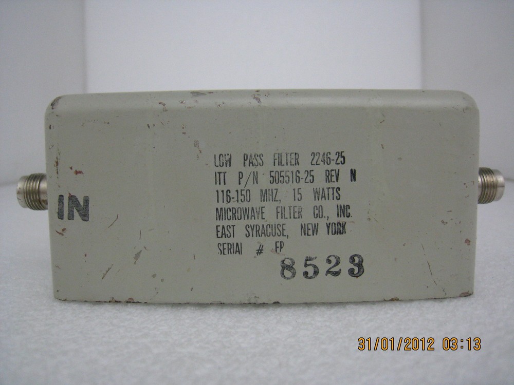 MICROWAVE FILTER Co. 2246-25 Low Pass Filter