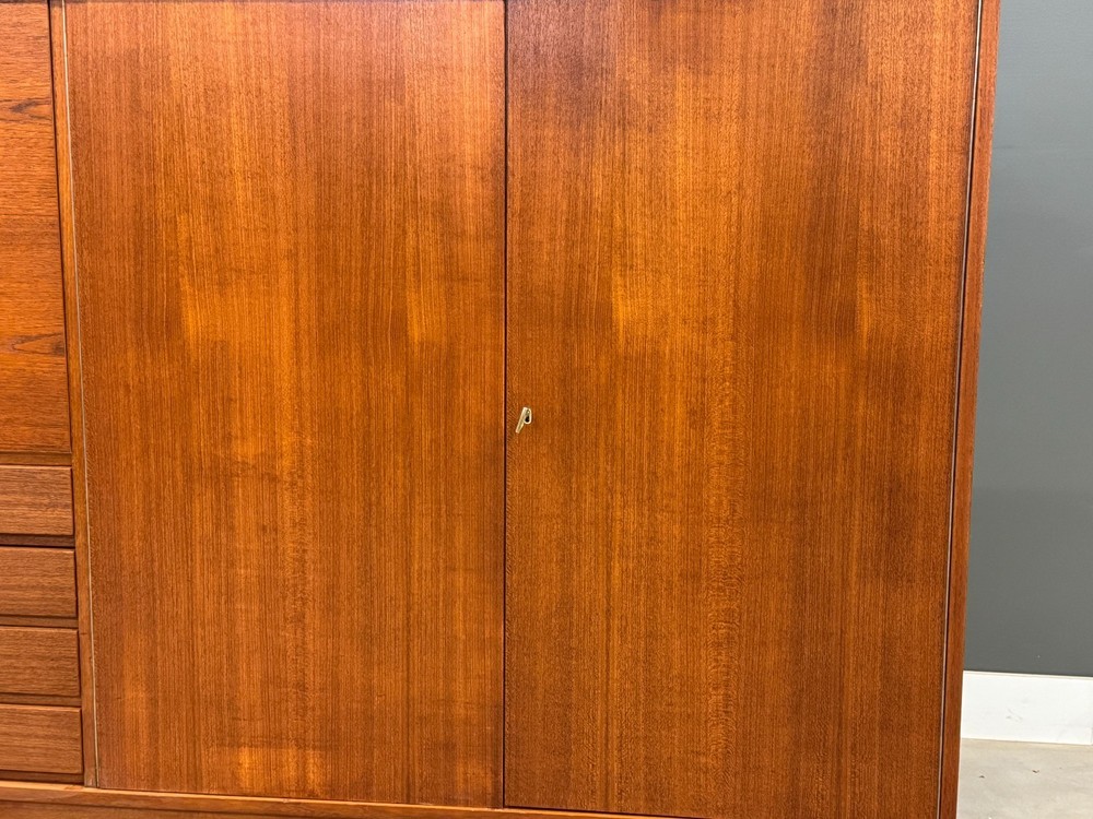 98” Danish Modern Teak Sideboard Credenza Highboard