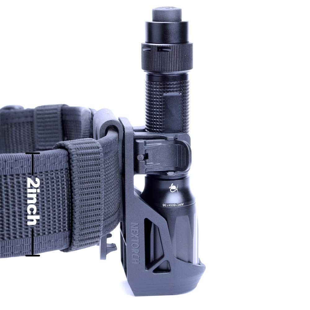 Nextorch V5 Tactical Flashlight Holster with Lever Side Lock System V5, BLACK