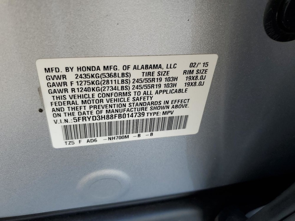 Camera/Projector Camera Lane Keep Assist Windshield Fits 14-15 MDX 337751