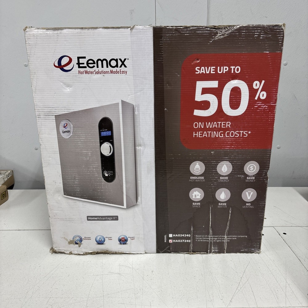 Eemax HomeAdvantage II&trade; Residential 240V / 27 kW Electric Tankless Poin...