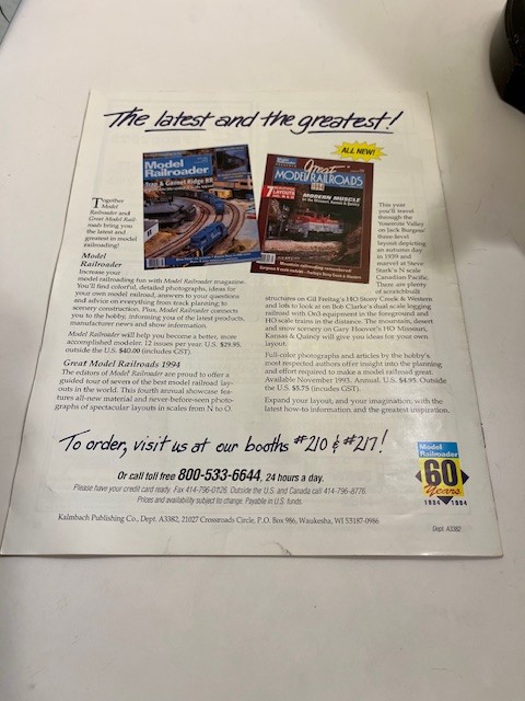 NMRA Valley Forge '93 Train Shopw Program