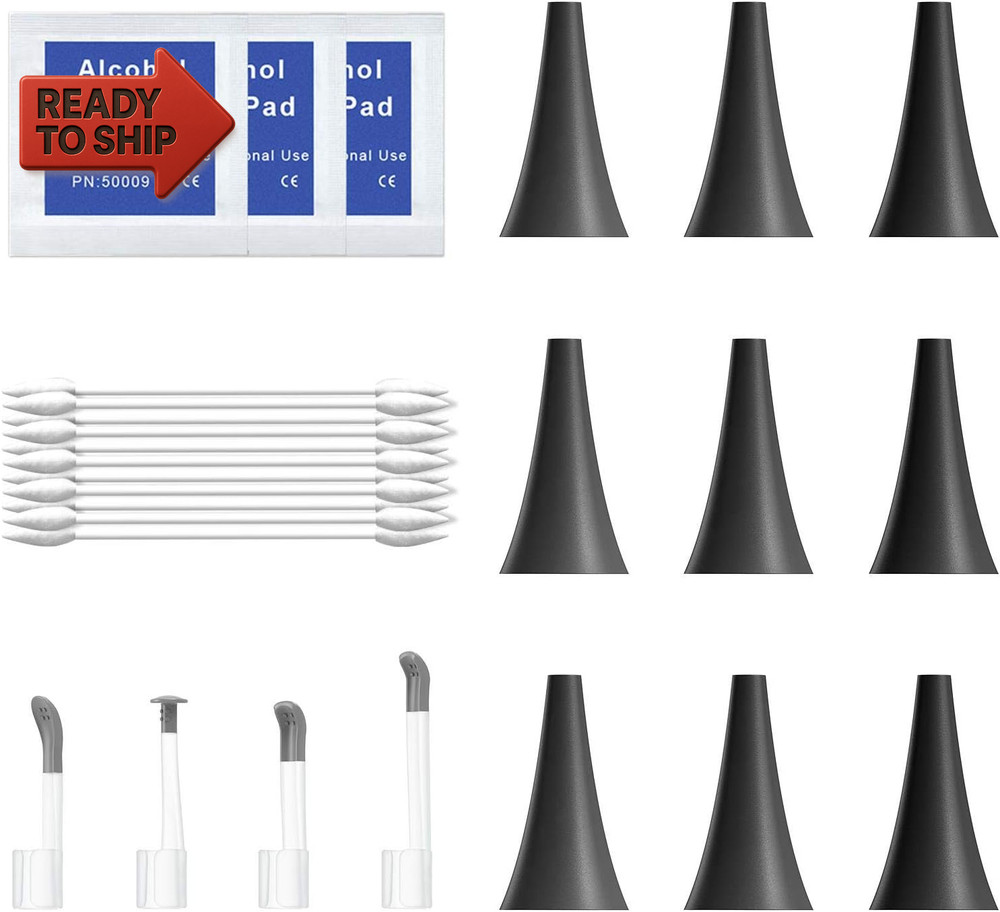 Teslong Ear Camera Covers Disposable, 9 Speculums, 4 Ear-Picks, 1 Pack Q-Tips,