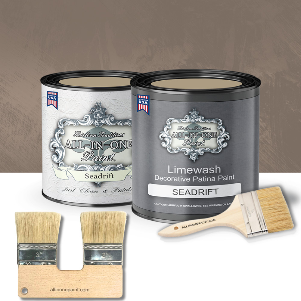ALL-IN-ONE Paint Limewash Quart Kit - Seadrift