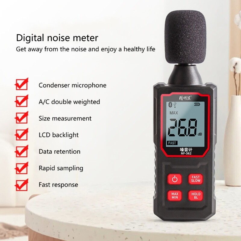 Upgraded Noise Monitors High-Precisions Decibel Meter for Precisions Testing