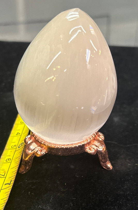 Selenite Polished 3" Egg with Stand