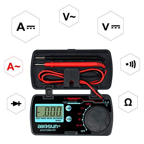Mini Folding Digital Multimeter Automotive Tester AC DC Volt AMP Auto Range
