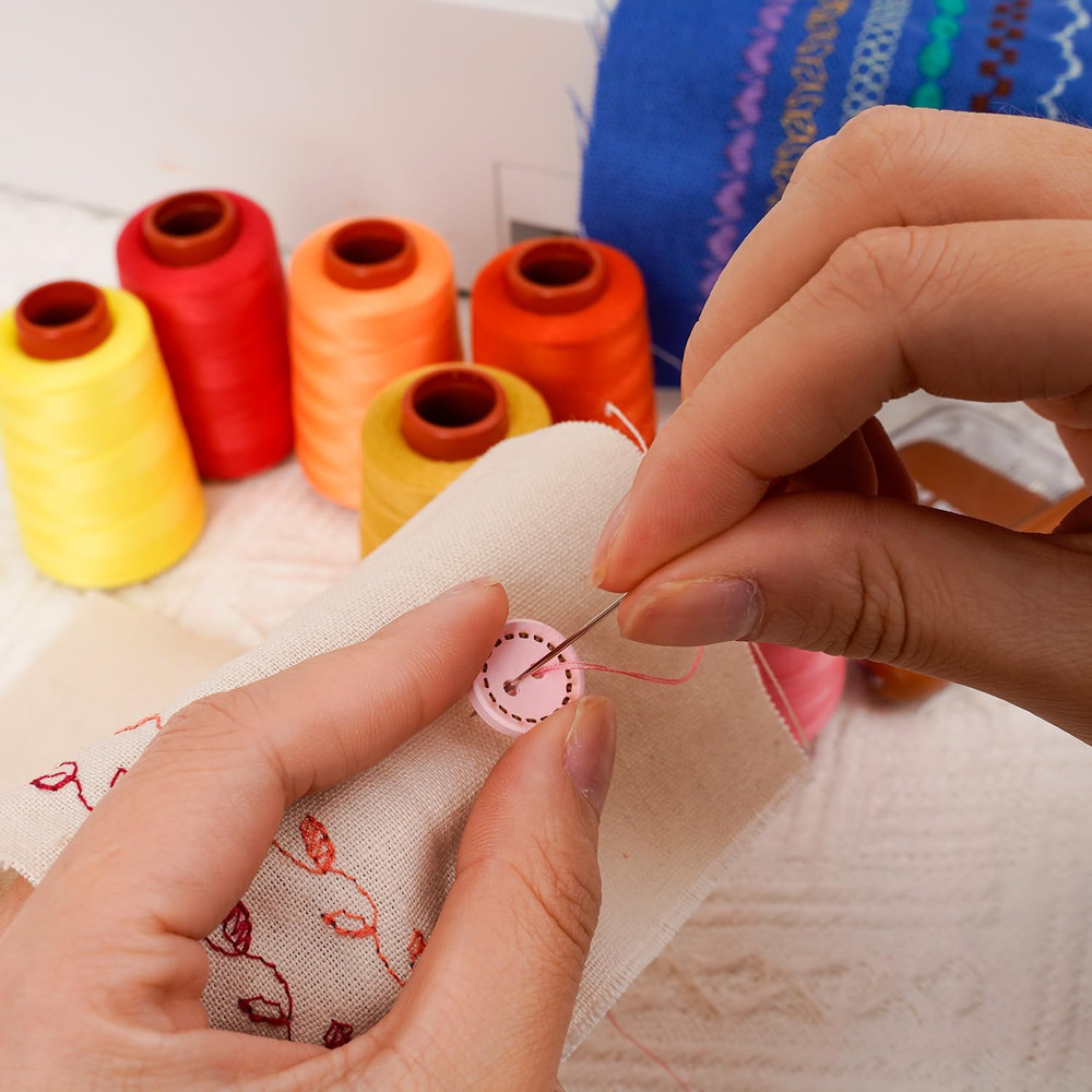 6 Pcs Sewing Thread, All Purpose Sewing Thread, 6 Spools Assorted Colors Each 80