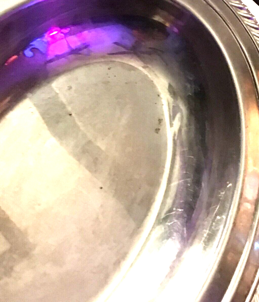 Vintage Serving Bowl Silver Plate Oval 12x9"