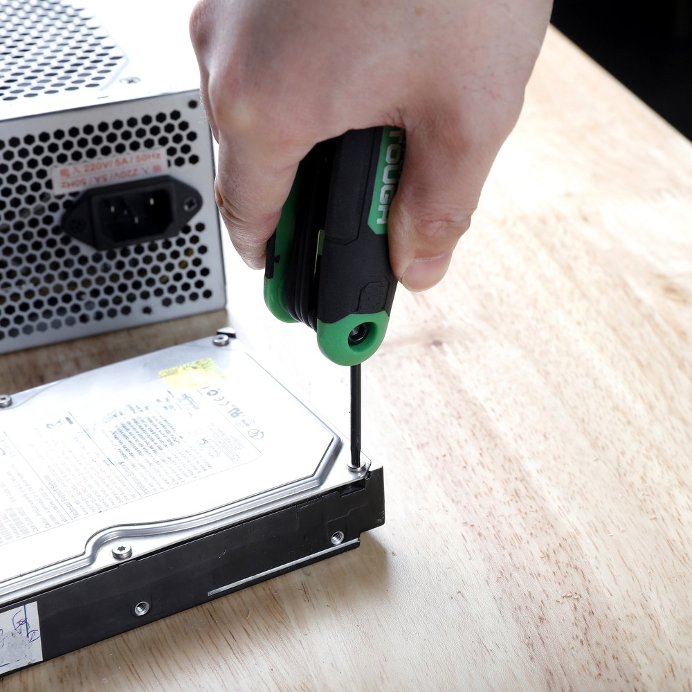 3-Pack Folding Hex Key Set with SAE, Metric, and Star