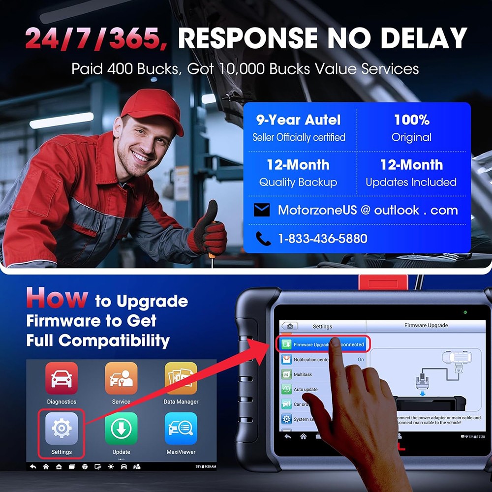 🔥2026 Autel MaxiPRO MK808S All Systems Active Test Key Coding Diagnostic Tool