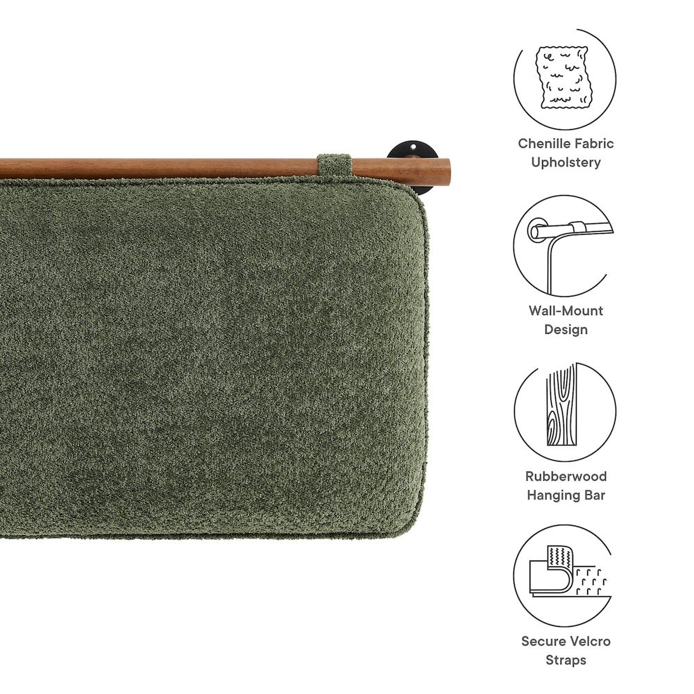 Anela Wall-Mounted Chenille Upholstered Twin Headboard