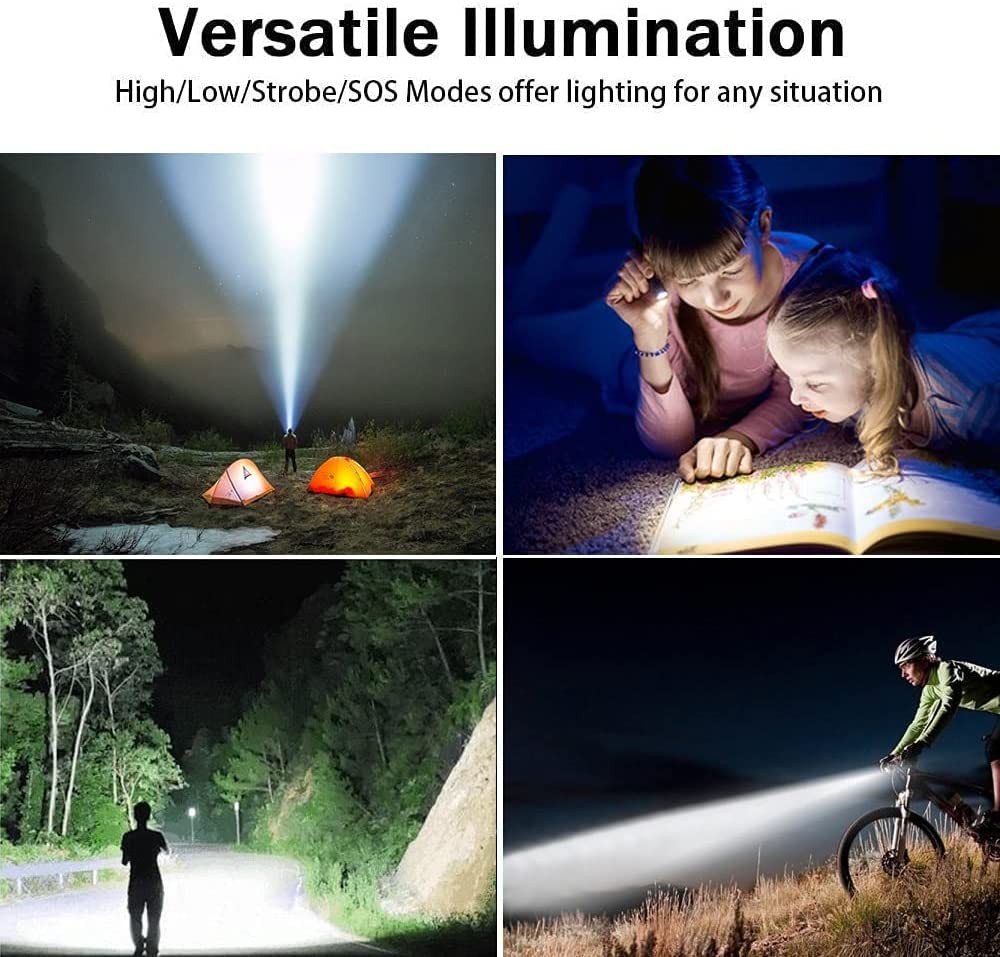 Hoxida LED Tactical Flashlight, Super Bright Flashlight 001-1pcs