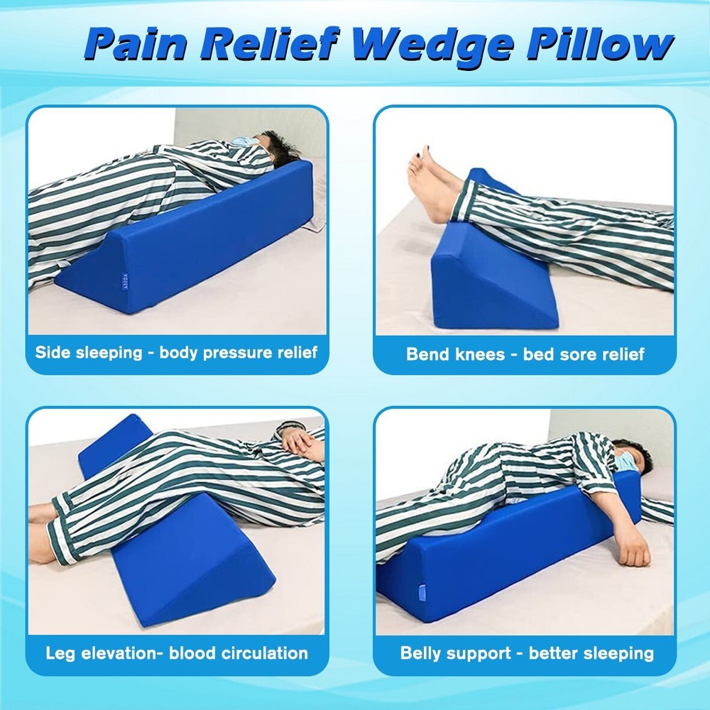 For Sleeping Triangle Wedge Pillow Cushion Post Surgery Bedsores Elderly Support