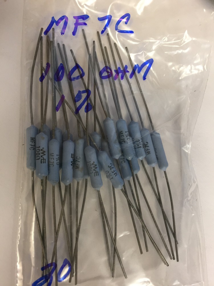 MF7C  100  OHM 1% RESISTORS 20 PCS NOS
