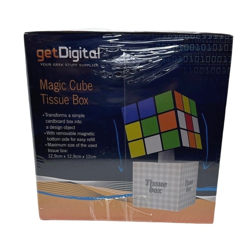 New in Box Magic Cube Tissue Box