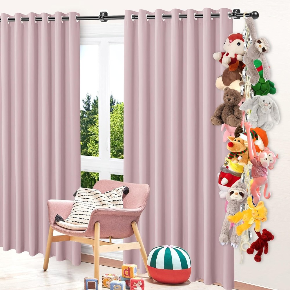 Stuffed Animal Storage Hammock Corner - Hanging 1pc Beige