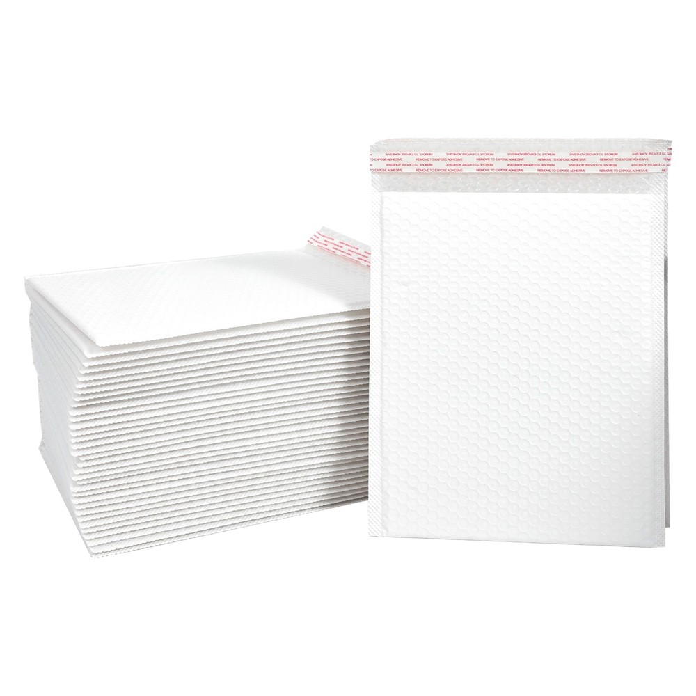 100PCS White 7"x9" Poly Bubble Mailers Padded Envelopes Packaging Bubble Pak