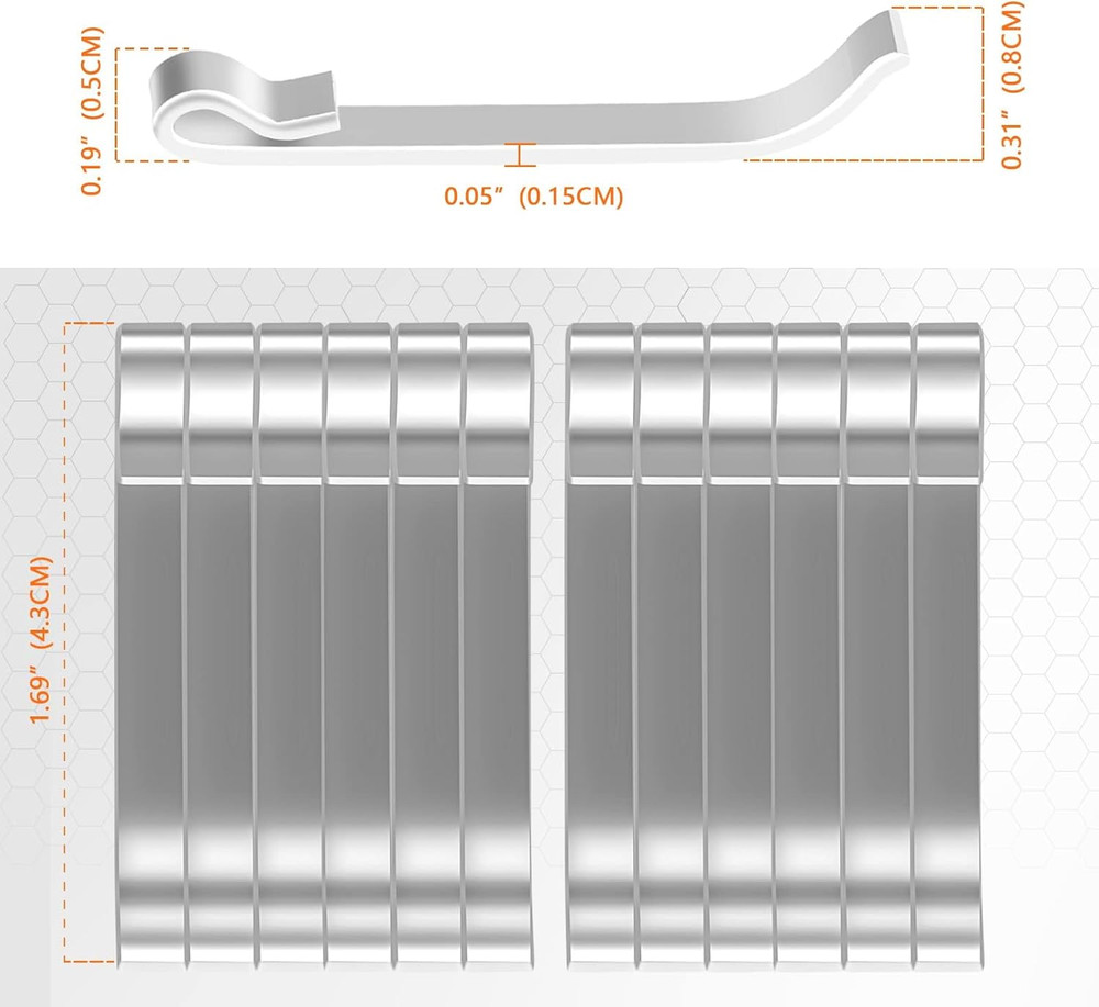 1-5/8" Tool Box Drawer Slide Retainer Clips Keeper Universal Compatible with Mac