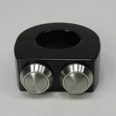 Billet Alum. 2-Button, Black Switch Block for 1" Handlebars Custom Chopper Cafe