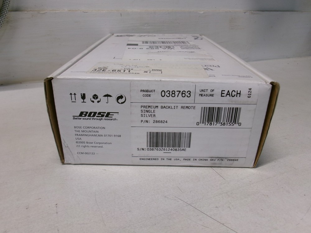 NEW Bose Wave Music System II Premium Backlit Remote Silver