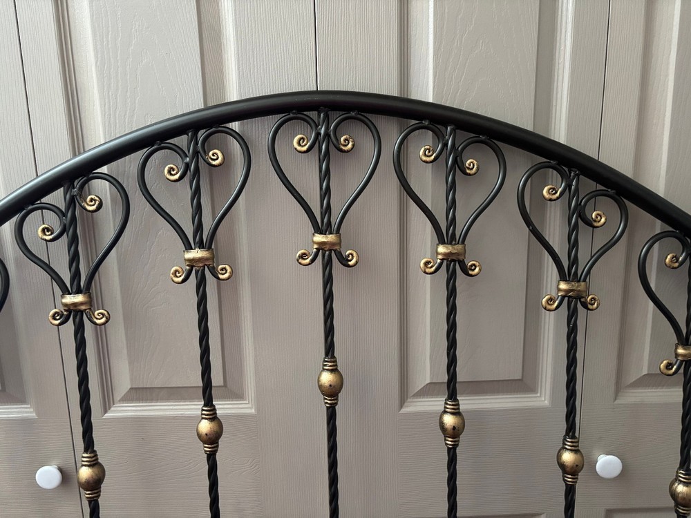 Old Wrought Iron bed head and feet board