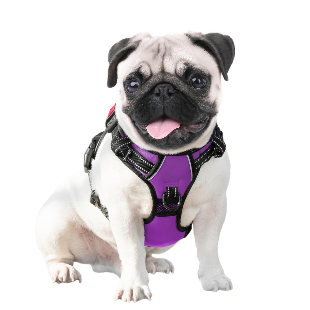 PHOEPET Reflective Dog Harness Large Breed Adjustable No Pull Vest with Handl...