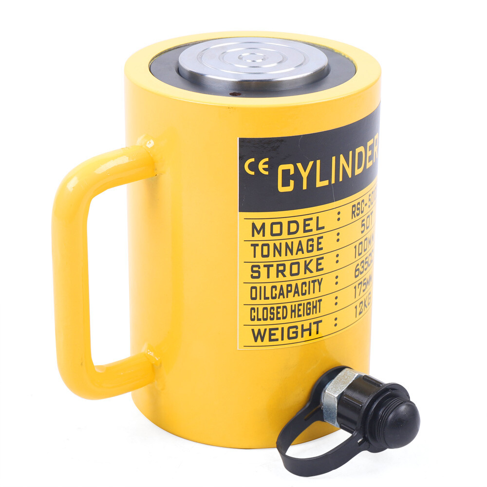 50 Ton Hydraulic Cylinder Jack Single Acting 4" / 100mm Stroke Lifting Jack Ram