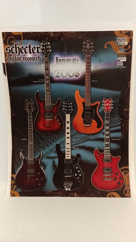 SCHECTER GUITARS 2008  .   11X8.5 - PRINT AD.  6
